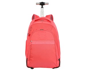 MOCHILA RODINHA SESTINI 2 COMPART. PAUL FRANK CLASSICS NEON PAPAYA