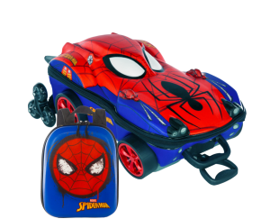 KIT MOCHILA 3D C/ RODINHA + LANCHEIRA DIPLOMATA  SPIDER MAN