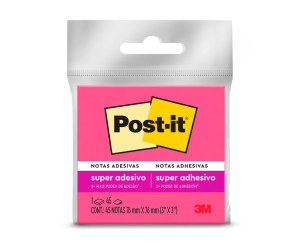 BLOCO ADESIVO POST-IT 3M 76X76MM 45FLS ROSA