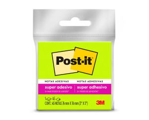 BLOCO ADESIVO POST-IT 3M 76X76MM 45FLS VERDE