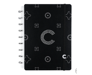 CADERNO INTELIGENTE MEDIO BLACK CRYSTALS BY SWAROVSKI