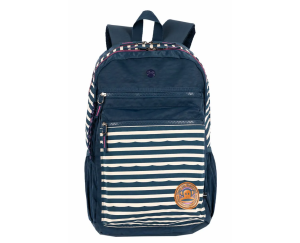MOCHILA SESTINI 2 COMPART. PAUL FRANK WORLD NAVY AZUL MARINHO