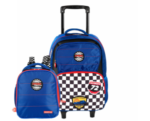 KIT MOCHILA RODINHA + LANCHEIRA SESTINI RACING