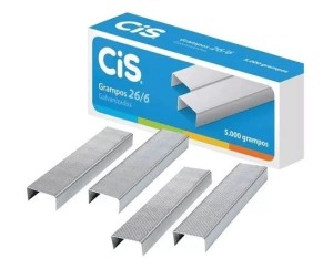 GRAMPO PARA GRAMPEADOR CIS 26/6 GALVANIZADO C/5.000