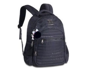 MOCHILA FEMININA CLIO REBECCA BONBON HOLOGRÁFICA PRETA RB24589